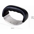Miniatyrbillede 5 af 6: Køkken Hvidløg Rocker Hvidløgspresser 304 Fødevarekvalitet Rustfrit Stål Ingefærknuser Ergonomi Arbejdsbesparende Nem at Vaske til Hjemmekok, 10 * 7,5Cm