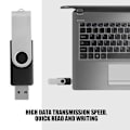 Pikkukuva 5 / 7: Pyöritettävä karkkivärinen USB 2.0 -muistilaite Peukalo Flash-asema U-levy (Musta 16 Gt)