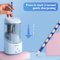 Miniatyrbillede 4 af 9: Elektrisk blyantspidser, bærbar automatisk blyantspidser til farveblyanter, automatisk stop, fuldautomatisk skarp og hurtig, USB-drevet blue