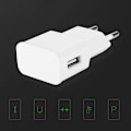 Miniatyrbillede 4 af 7: Mini Power Adapter Stik Hvid Enkelt Port USB Væg Hurtigoplader Stik