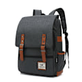Miniatyrbild 1 av 6: Vattentät bärbar ryggsäck för handbagage, arbetsryggsäck för affärsresor, skolväska, moderiktig skolväska för högskolan Black Zipper Dark Gray M