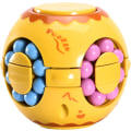 Pikkukuva 1 / 8: 2 in 1 pyörivä Fidget Spinner Magic Bean Infinity Cube Stress Relief Ball Aikuiset Lapset Unisex-Lapset Opetusleluja (Keltainen)