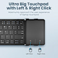 Miniatyrbillede 2 af 2: SeenDa Tri-Folding Trådløst Tastatur med Touchpad Genopladeligt Mini Tastatur Foldbart Tastatur til Windows Telefon PC Bord