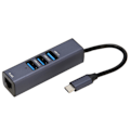 Miniatyrbild 1 av 7: 4-i-1 USB C-hubb RJ45 Gigabit Ethernet-port 3 USB-portar USB C till Ethernet-adapter med förvaringshål för bärbara datorer och surfplattor
