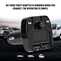 Pikkukuva 7 / 7: For Carc4 Auton FM-radiolähetin Musta Auton HD Bluetooth-soitin USB2.0-liitännällä