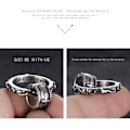 Miniatyrbild 3 av 7: Kors Eternal Ring Halsband Hänge Smycke i Rostfritt Stål Hänge Smycke för Män Kvinnor Bästa Vän Halsband Silver