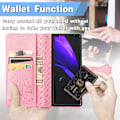 Miniatyrbilde 4 av 6: For Samsung Galaxy Z Fold 3 Lommebokveske, Katt Hund Tegneserie Søt Stil med ID-kortholder PU Lær Flip Støtsikker Dekselveske