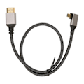 Miniatyrbild 1 av 7: 4K HD Multimedia Interface-kabel 60Hz 18Gbps Hög Hastighet Micro HD Multimedia Interface Hane till HD Multimedia Interface Hane Vänster Böj 0,5M