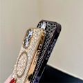 Miniatyrbild 4 av 5: För iPhone16promax Skal, [Kompatibel med MagSafe] Glitter Kristall Diamant Strass Glittrande Stötfångare Kameralinsskydd S Glod