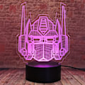 Miniatyrbild 5 av 8: Coola Transformers Bots Optimus Prime Actionfigur Autobots 3D Knight Transfigur 16 Färgväxlande LED Nattlampa Dekoration Fans Män Pojkar Barn Tonåringar