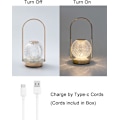 Miniatyrbillede 4 af 7: Ledningsfri Lampe Krystal Batteridrevet Lampe, Natlampe til Stue, Soveværelse, Børneværelse, Udendørs, Restaurant Trådløs Genopladelig Dæmpbar