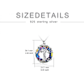 Miniatyrbild 4 av 5: Damhalsband i sterlingsilver med livets träd, present till mors dag, kristallsmycke, present till damer och flickor, mors dag, jul (silver)