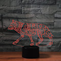 Miniatyrbild 2 av 7: 3D Robot Hund Fjärrkontroll 16 Färger Nattlampor Illusion Akryl LED Bord Sänglampa Barn Sovrum Skrivbords Dekoration Födelsedagspresenter Leksak för Barn