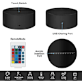 Miniatyrbilde 7 av 7: 3D LED optisk illusjon akryl nattlys med fjernkontroll og smart touch 7 farger endring（kjærlighetsrose）