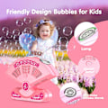 Miniatyrbild 3 av 7: Bubbelmaskin - Automatisk fläktformad bubbelblåsmaskin - 10 000 bubblor per minut, bubbelmaskin för barn, portabla bubbelmaskinsleksaker blue