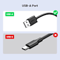Miniatyrbilde 9 av 9: UGREEN USB-A til Ethernet-adapter, 10/100 Mbps nettverksadapter, RJ45 kablet LAN Internett-adapter for bærbar PC, svart