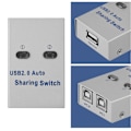 Miniatyrbild 5 av 7: PC Dator USB 2.0 Automatisk / Manuell Delning Switch Hub 2 Port Adapter för Skrivare Skanner Plotter