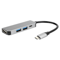 Pikkukuva 1 / 7: 4-in-1 TypeC-hubi HDMI-sovittimeen TypeC-laajennus Huawei P20 Prolle Samsung Galaxy s9/s8