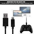 Miniatyrbillede 7 af 7: Gaming 2,7 m USB-opladningskabel til Xbox One-controller - Sort