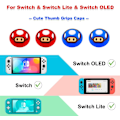Miniatyrbilde 3 av 7: Tommelgrep-hetter for Nintendo Switch/OLED/Switch Lite, 4 stk hetter for Nintendo Switch Joystick-deksler Kawaii-tilbehør Switch Tommelhetter