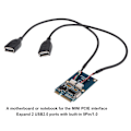 Miniatyrbillede 6 af 7: MINI PCI-E til 2-Port USB2.0 5Pin Konverter Extender Kort Laptops Udvidelsesadapter Kort