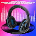 Miniatyrbild 7 av 7: SEZ-881 ABS Lättviktsmikrofon Gaming Headset Brusreducering 3,5 mm Hörlurar Utrustning för Xboxone/PS4Blå