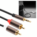 Miniatyrbild 6 av 8: Kabel, ljudkabel, högtalarkabel dator subwooferkabel 2-i-1 högtalarsladd, för subwoofer för högtalare (2 meter)