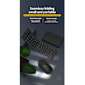 Miniatyrbillede 2 af 9: Foldbar Tastatur og Mus Combo, Bluetooth Bærbar Tastatur, Genopladelig Bærbar Rejse til iOS Android Windows Mac OS, Understøtter 3 Enheder