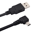 Miniatyrbild 4 av 7: 2 st 1,8 m Mini USB till USB Vinklad Kabel för Mobil HD Dataöverföring Elektronisk Utrustning