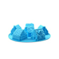 Miniatyrbillede 1 af 3: Peberkagehusform 6-huls Jul Lille Hus Bageplade Silikone Bageforme 3D til DIY Fremstilling Brownies Chokolade