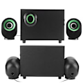 Pikkukuva 6 / 7: FT X7 Puinen Subwoofer 2.1 Multimedia USB-kaiutin Musiikkisoitin Pöytätietokoneelle (Musta ja vihreä)