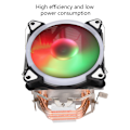 Miniatyrbillede 7 af 7: 12cm 3Pin Computer PC Køling Heatsink Fan CPU Køler Led Køler Fan med 4 Kobberrør