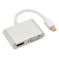 Miniatyrbillede 2 af 7: MiniDP til HD Multimedia Interface VGA-adapter - Plug and Play - 4Kx2K - 2 i 1 videokonverteradapter