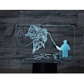 Miniatyrbild 4 av 7: 3D Go Fishing Fjärrkontroll 16 Färger Nattlampor Illusion Akryl LED Bord Sänglampa Barn Sovrum Skrivbordsdekoration Födelsedagspresenter Leksak för Barn