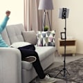 Miniatyrbillede 5 af 7: Universal Tripod Tablet Gulvstativ Justerbar Holder til iPad Air Pro/Samsung Galaxy Tab