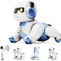 Miniatyrbillede 1 af 8: Smart interaktiv robot hundelegetøj til børn med stemme- og berøringsstyring Dansende kæledyr RC dyre legetøj til drenge og piger Realistisk mini kæledyr hund robot simulator