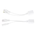 Miniatyrbilde 1 av 7: 1 par 2 stk POE-kabel POE-injektor Splitter Adapter-kabel for IPC-kamera Hvit