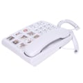 Miniatyrbilde 6 av 7: LD‑858HF Stor knapp-telefon forsterket fotominne med ledning for seniorer eldre