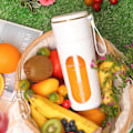 Miniatyrbild 5 av 7: Bärbar Juicepress & Mixer för Smoothies 340ML Juicepressar Mixers Multifunktionella Fruktmixers med LED-Display White