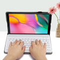 Miniatyrbilde 6 av 7: Avtakbart tastatur for nettbrett med beskyttende deksel, passer til Samsung Tab A 10.1 2019-nettbrett, roségull