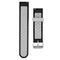 Miniatyrbilde 4 av 7: Silikonbånd Kompatibelt med Amazfit GTR 3 Smartwatch Erstatning 20mm Klokkebånd Pustende Lufthull Sport Armbånd Svart Grå