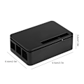 Miniatyrbillede 7 af 7: ABS Plast Kabinet Beskyttende Etui Cover Skal til Raspberry Pi 3/2/B+ (Sort)