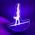 Miniatyrbilde 5 av 5: 3D Gymnastik nattlyslampe Illusions nattlys 7 fargeendrende berøringsbryter skrivebordsdekorasjonslamper med akryl flat ABS-base USB-kabel leketøy (buss)
