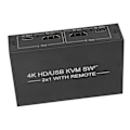 Pikkukuva 5 / 7: KVM-kytkin 4 USB 2.0 -porttia 1 näyttö 2 tietokonetta Tukee 4Kx2K HD Multimedia Interface KVM-kytkin 2 USB-kaapelilla