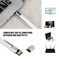 Miniatyrbillede 7 af 7: Ultra Fin 2 i 1 U Disk+Kuglepen USB2.0 Flash Dirve Pen (Hvid 8G)
