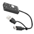 Pikkukuva 7 / 7: 7.1 USB 2.0 Ulkoinen äänikortti 2 In1 Ääniadapteri Type‑C Mikrofoni Tietokoneen lisävaruste