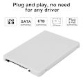 Miniatyrbild 7 av 7: HXT-053 M.2 NGFF SSD till 2,5 tum SATA3 hårddiskboxadapter stigningskortkonverter (vit)