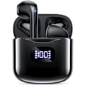 Pikkukuva 1 / 6: Langattomat nappikuulokkeet, Bluetooth 5.3 -kuulokkeet 40 tunnin toistoajalla latauskotelolla, IPX5-vedenpitävät stereo-nappikuulokkeet mikrofonilla iOS- ja Android-laitteille Black