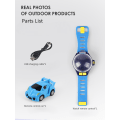 Miniatyrbillede 5 af 5: (1 Pakke) Bilur Toy Elektrisk Racingsport Fjernbetjening Bilur Ur (022-1 Deformationsur [Blå] Bokset)
