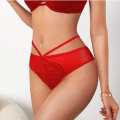 Miniatyrbild 5 av 7: AVEKI Damunderkläder Bomull T-string 3-pack T-rygg Genomskinliga G-strings Sexiga Spets Andningsbara Bikini Trosor Tonåringar Underkläder, Grå, M